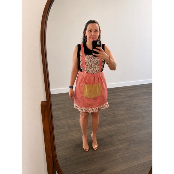 Yoayuan Starlight Other - Yoayuan Starlight Floral Pinafore Apron Pink Cottagecore One Size